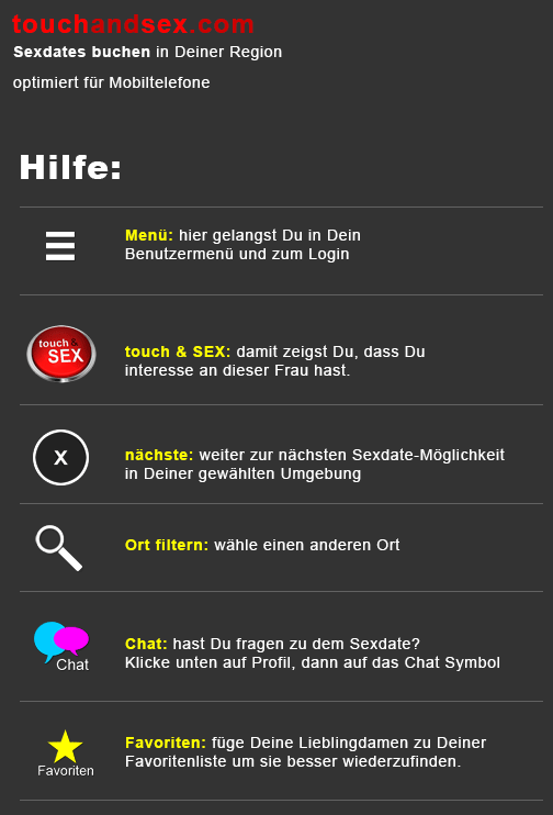 touchandsex.com sexdates buchen in Deiner Region. Optimiert für Mobiltelefone